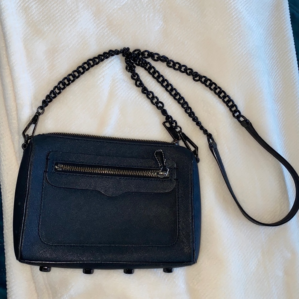 Black leather crossbody